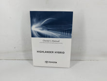 2023 Toyota Highlander Owners Manual Book Guide P/N:01999-48M56 OEM Used Auto Parts