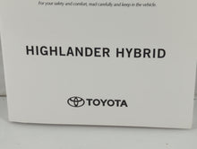 2023 Toyota Highlander Owners Manual Book Guide P/N:01999-48M56 OEM Used Auto Parts