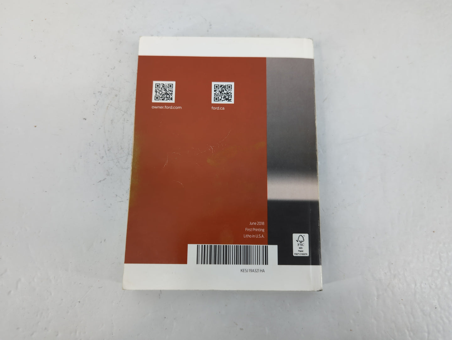 2019 Ford Fusion Owners Manual Book Guide P/N:KE5J 19A321 HA OEM Used Auto Parts - Oemusedautoparts1.com