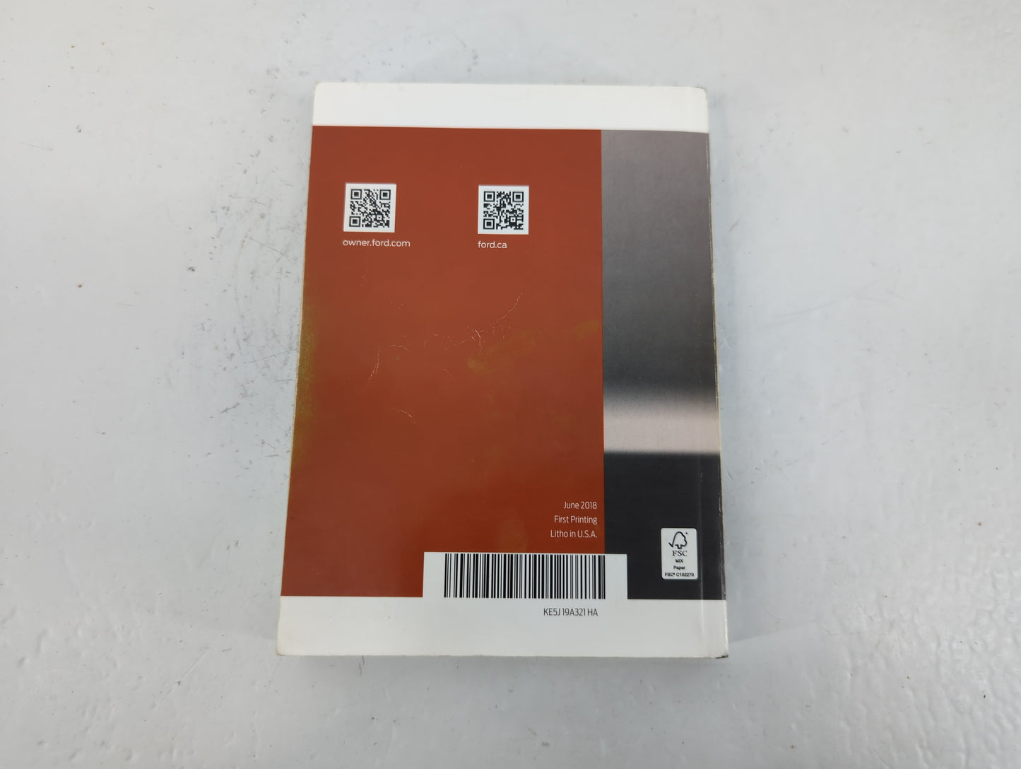2019 Ford Fusion Owners Manual Book Guide P/N:KE5J 19A321 HA OEM Used Auto Parts - Oemusedautoparts1.com