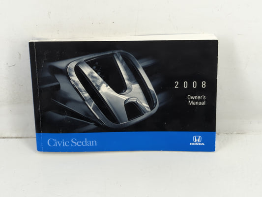 2008 Honda Civic Owners Manual Book Guide P/N:00X31-SNA-6200 31SNA620 OEM Used Auto Parts - Oemusedautoparts1.com