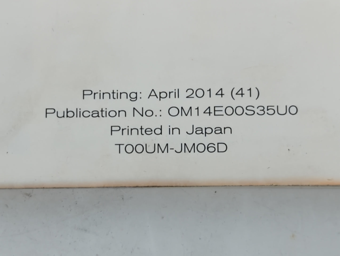 2014 Nissan Rogue Select Owners Manual Book Guide P/N:T00UM-JM06D OEM Used Auto Parts - Oemusedautoparts1.com