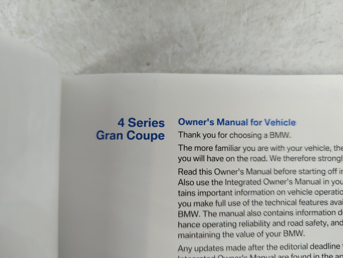 2014 Bmw X4 Owners Manual Book Guide OEM Used Auto Parts - Oemusedautoparts1.com