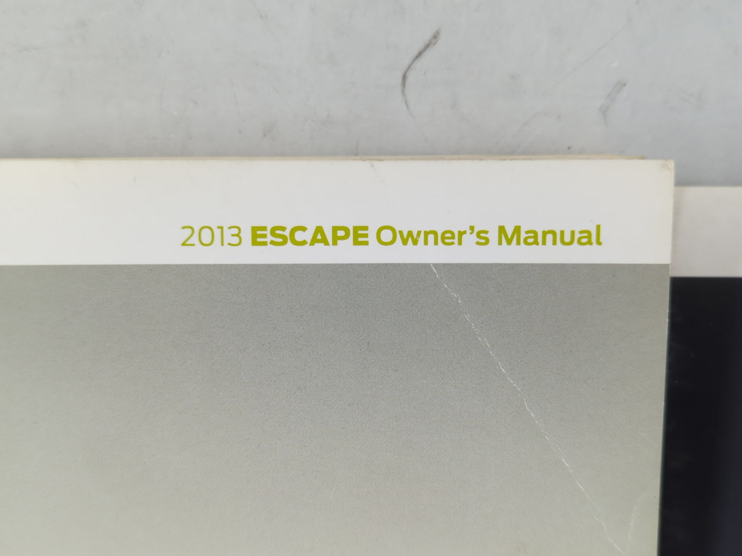 2013 Ford Escape Owners Manual Book Guide P/N:DJ5J 19A321 AA OEM Used Auto Parts - Oemusedautoparts1.com