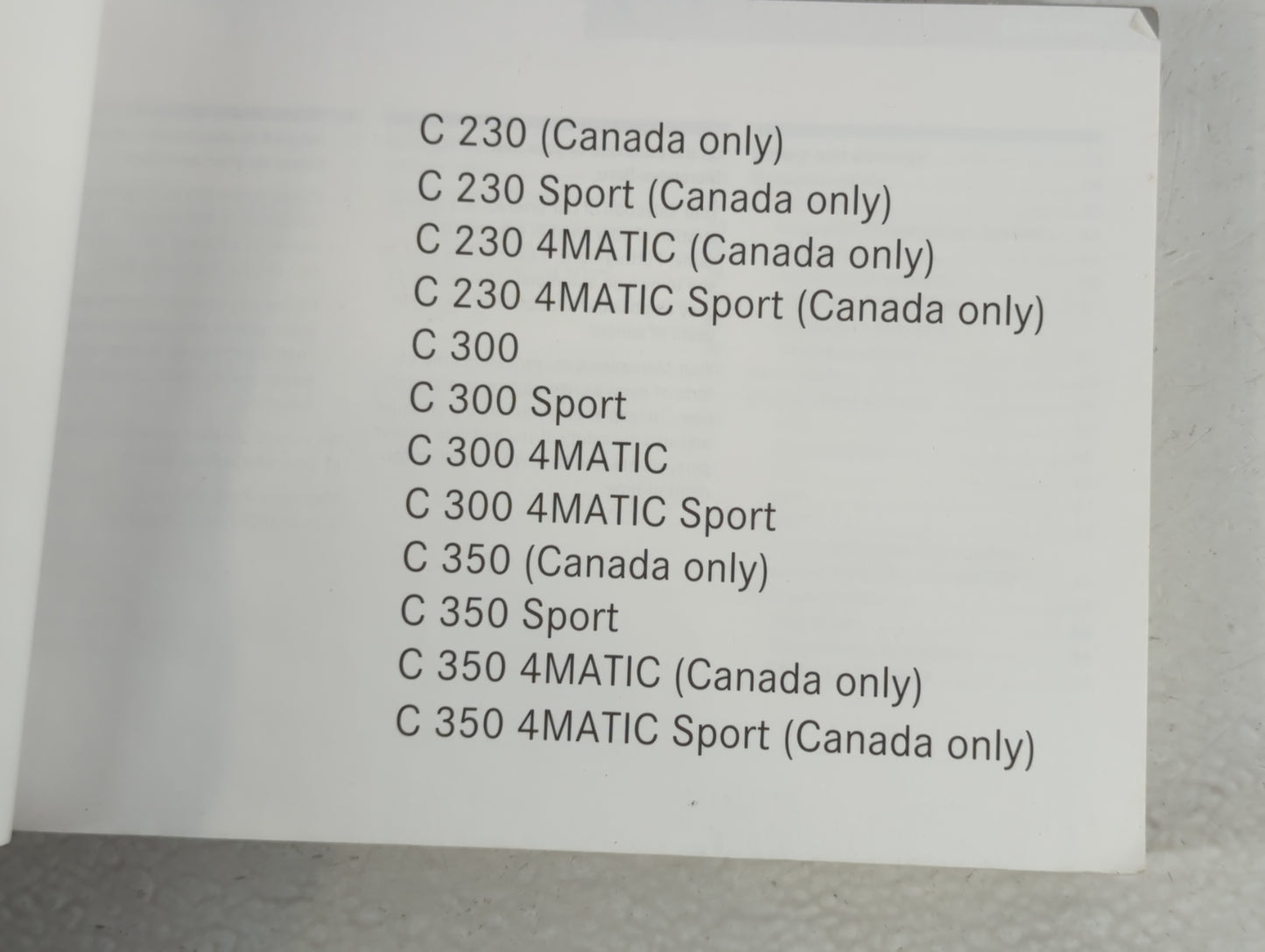 2008 Mercedes-Benz C230 Owners Manual Book Guide P/N:204 584 11 81 6515 0614 13 OEM Used Auto Parts - Oemusedautoparts1.com