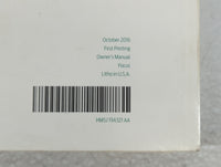 2017 Ford Focus Owners Manual Book Guide P/N:HM5J 19A321 AA OEM Used Auto Parts - Oemusedautoparts1.com