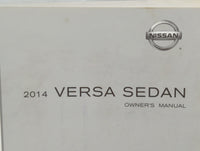 2014 Nissan Versa Owners Manual Book Guide OEM Used Auto Parts - Oemusedautoparts1.com