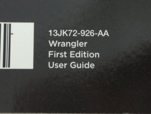 2013 Jeep Wrangler Owners Manual Book Guide P/N:13JK72-926-AA OEM Used Auto Parts