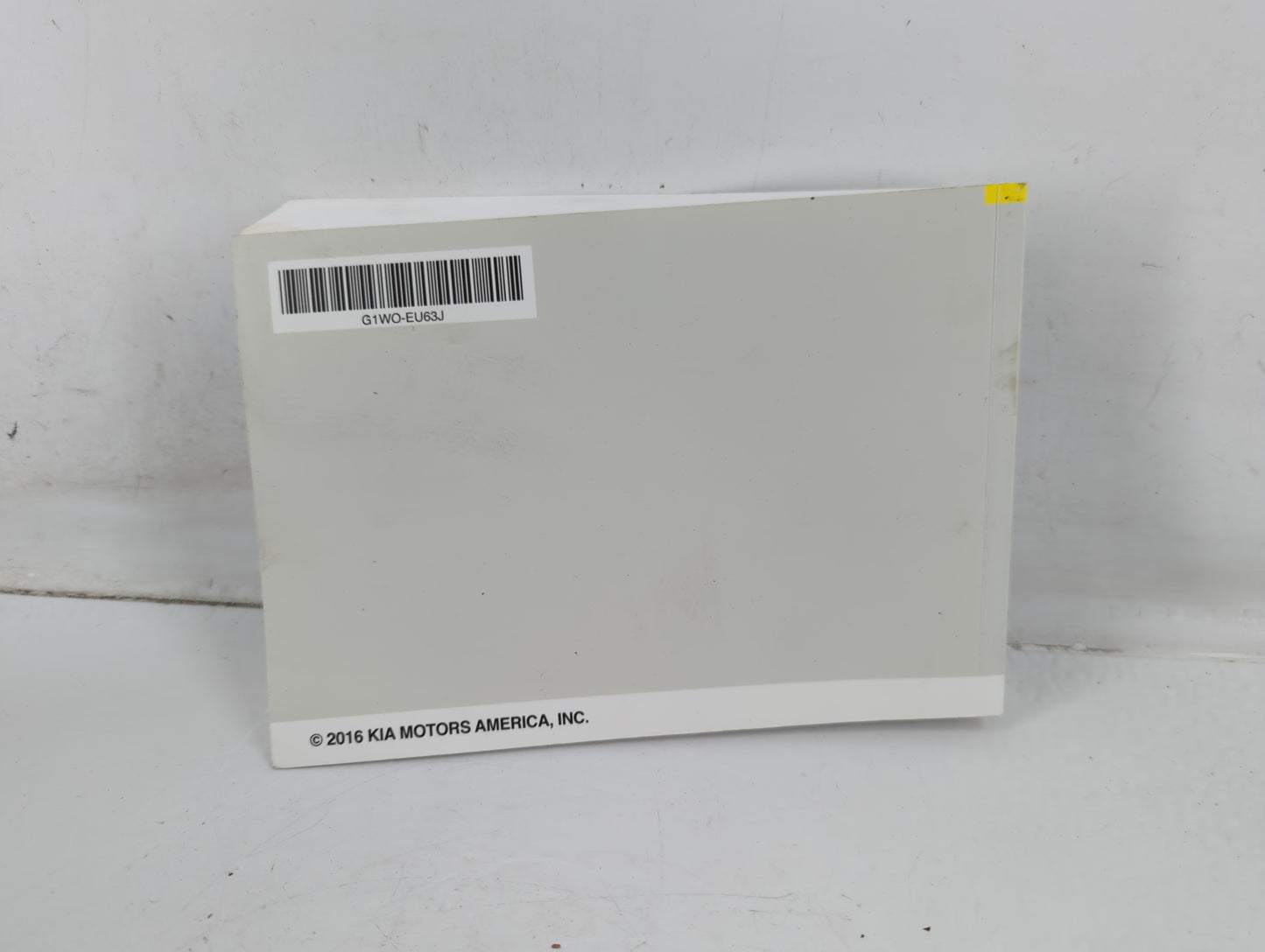 2016 Kia Rio Owners Manual Book Guide P/N:G1W0-EU63J OEM Used Auto Parts - Oemusedautoparts1.com
