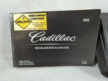 2012 Cadillac Escalade Esv Owners Manual Book Guide P/N:20902920 A OEM Used Auto Parts