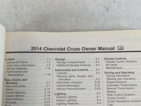 2014 Chevrolet Cruze Owners Manual Book Guide P/N:22895907 C OEM Used Auto Parts - Oemusedautoparts1.com