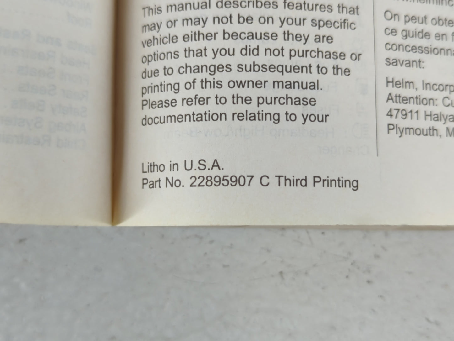 2014 Chevrolet Cruze Owners Manual Book Guide P/N:22895907 C OEM Used Auto Parts - Oemusedautoparts1.com