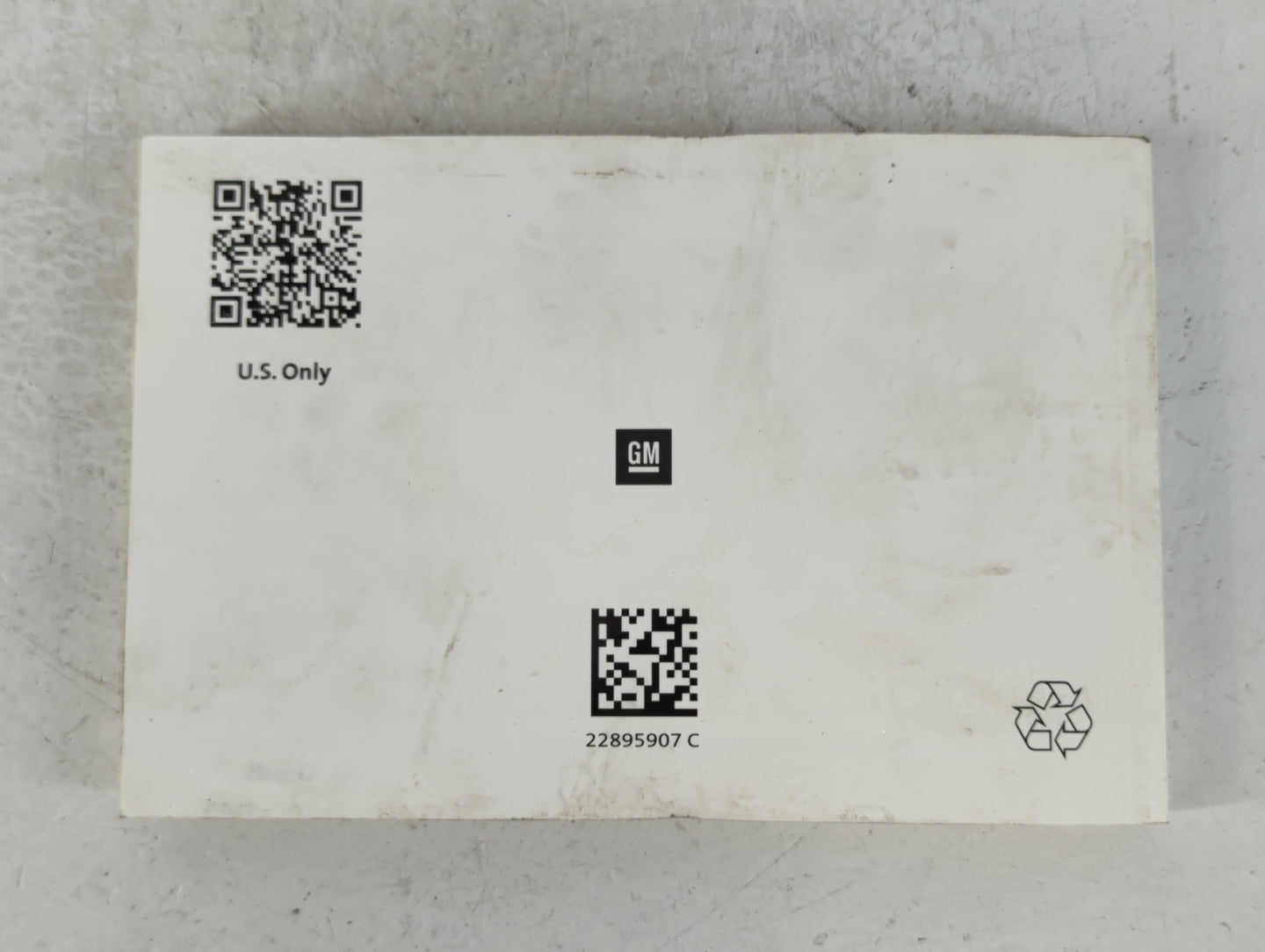 2014 Chevrolet Cruze Owners Manual Book Guide P/N:22895907 C OEM Used Auto Parts - Oemusedautoparts1.com