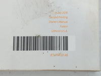 2018 Ford Fusion Owners Manual Book Guide P/N:JE5J 19A321 AB OEM Used Auto Parts - Oemusedautoparts1.com