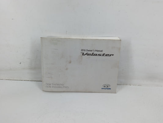 2016 Hyundai Veloster Owners Manual Book Guide P/N:G2V0-EU56D OEM Used Auto Parts - Oemusedautoparts1.com