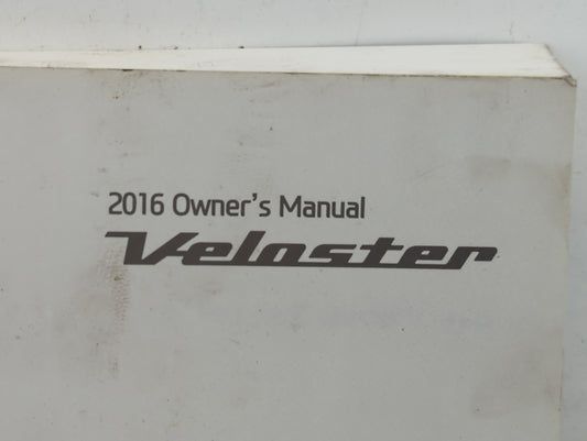 2016 Hyundai Veloster Owners Manual Book Guide P/N:G2V0-EU56D OEM Used Auto Parts