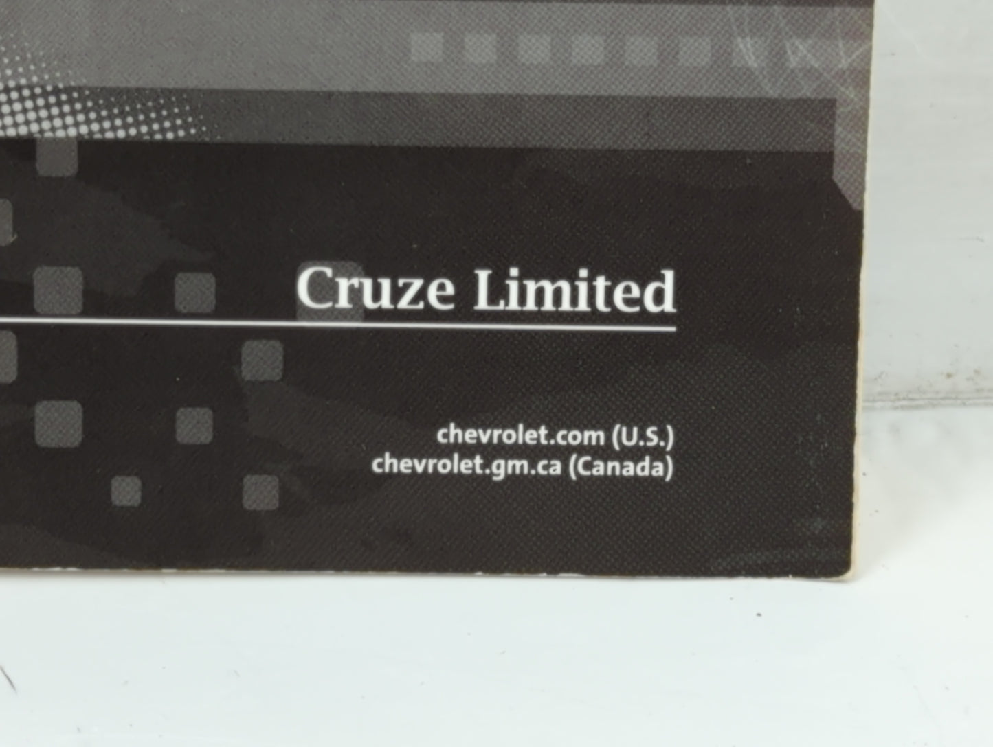 2016 Chevrolet Cruze Limited Owners Manual Book Guide P/N:23289323 A OEM Used Auto Parts - Oemusedautoparts1.com