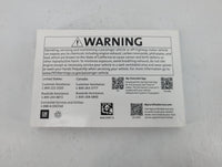 2021 Chevrolet Traverse Owners Manual Book Guide P/N:84415997 A OEM Used Auto Parts - Oemusedautoparts1.com