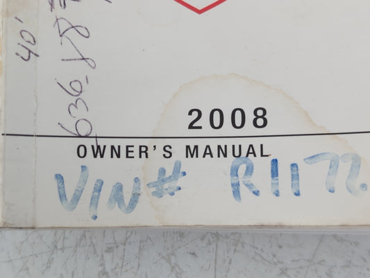 2008 Dodge Caravan Owners Manual Book Guide P/N:81-226-0819 OEM Used Auto Parts