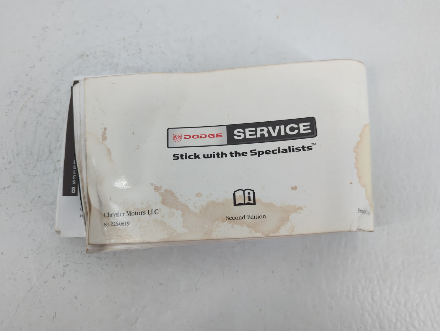 2008 Dodge Caravan Owners Manual Book Guide P/N:81-226-0819 OEM Used Auto Parts - Oemusedautoparts1.com