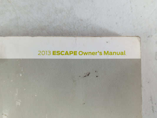 2013 Ford Escape Owners Manual Book Guide P/N:DJ5J 19A321 AA OEM Used Auto Parts