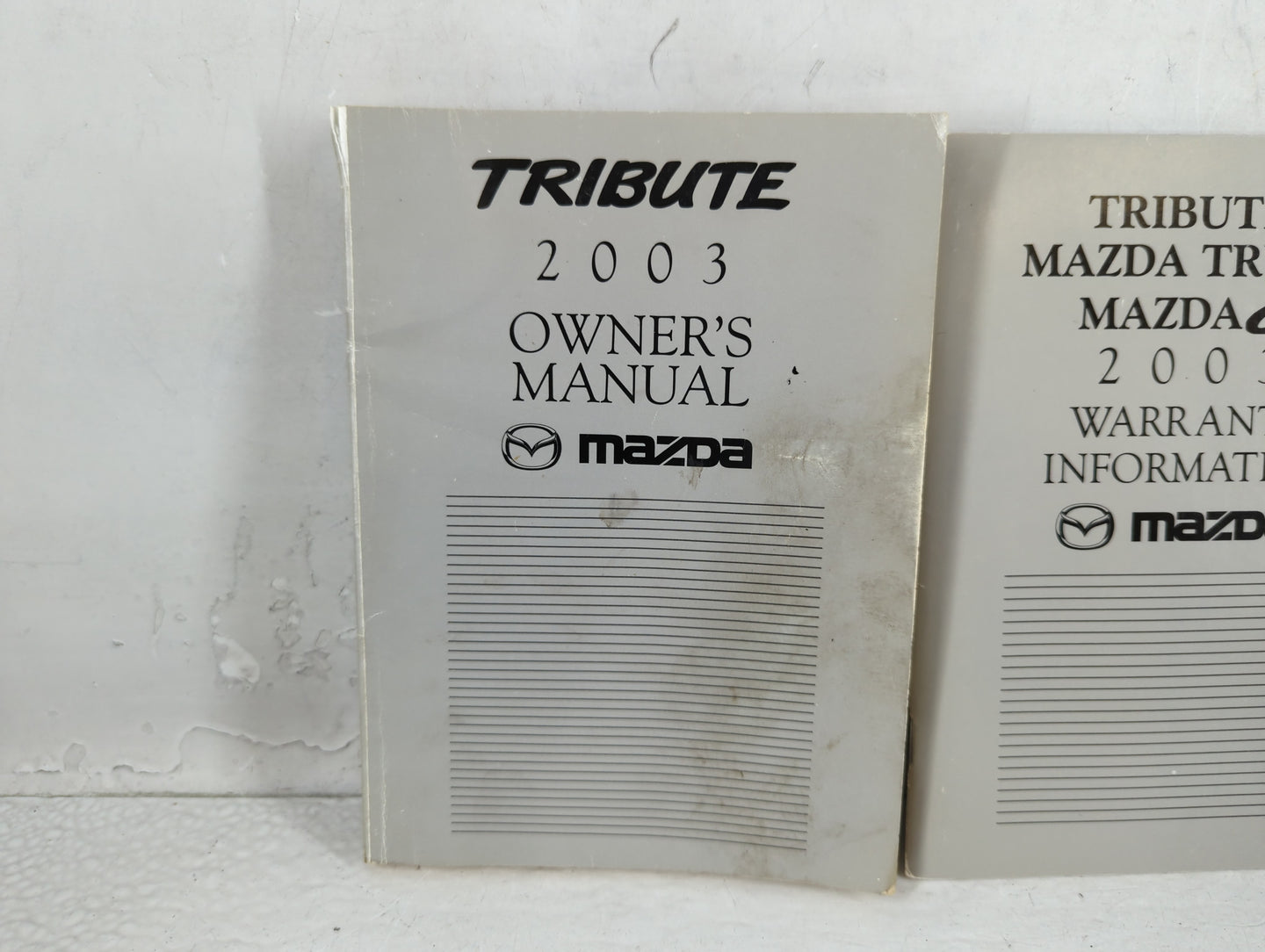 2003 Mazda Tribute Owners Manual Book Guide P/N:9999-95-014C-03 OEM Used Auto Parts - Oemusedautoparts1.com