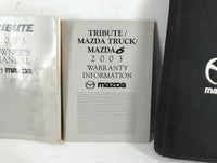 2003 Mazda Tribute Owners Manual Book Guide P/N:9999-95-014C-03 OEM Used Auto Parts - Oemusedautoparts1.com