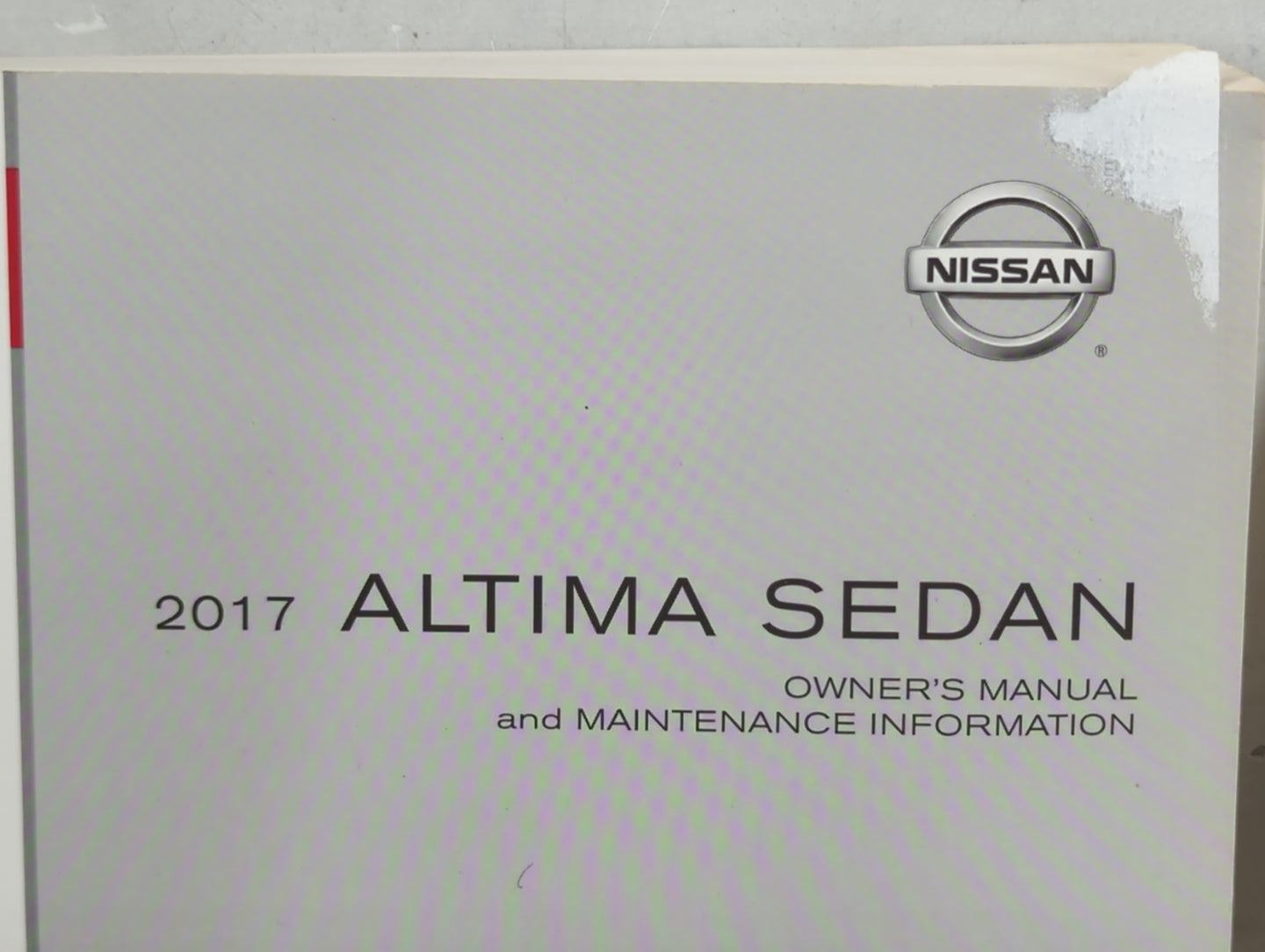 2017 Nissan Altima Owners Manual Book Guide OEM Used Auto Parts - Oemusedautoparts1.com