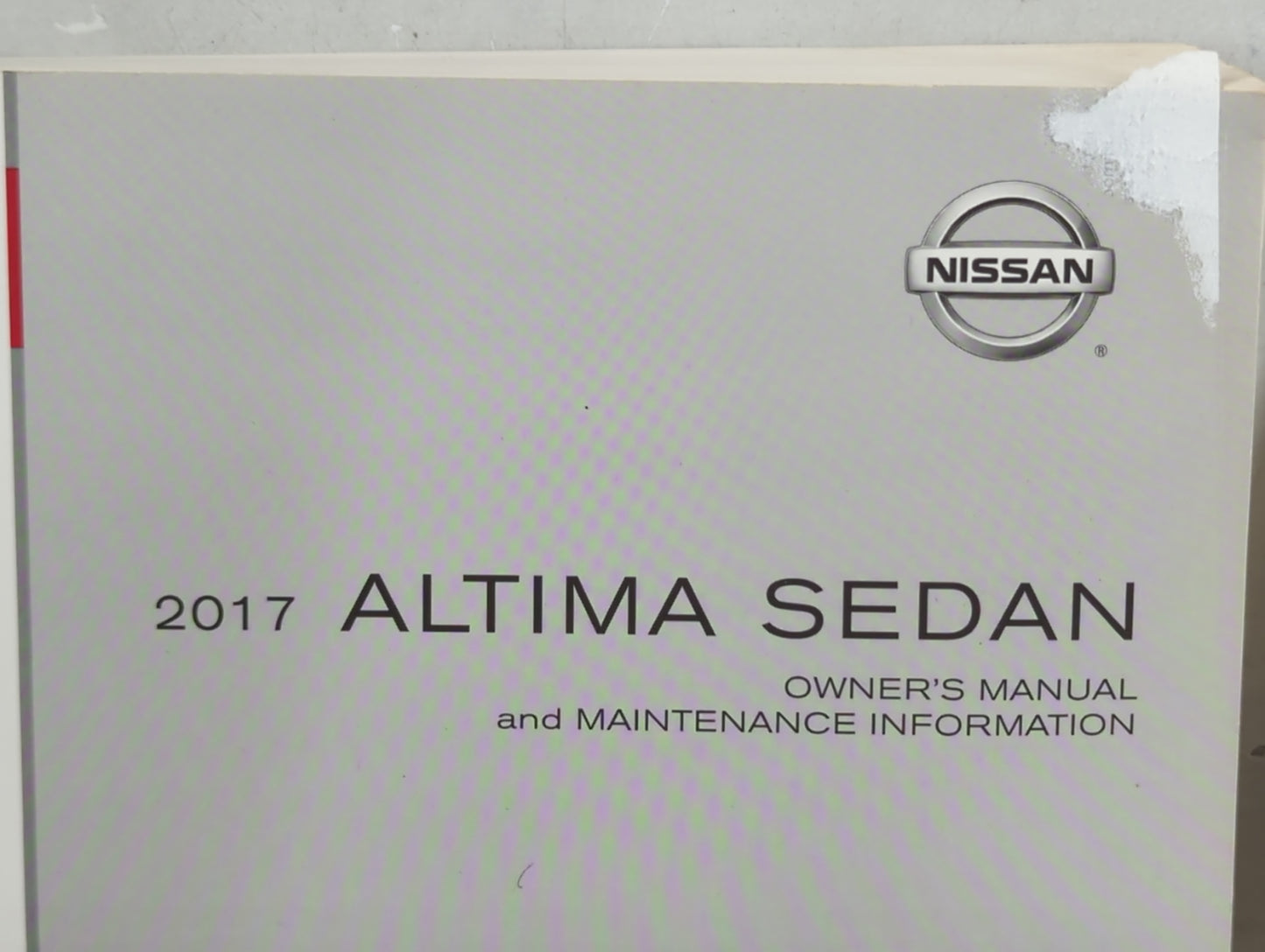 2017 Nissan Altima Owners Manual Book Guide OEM Used Auto Parts - Oemusedautoparts1.com