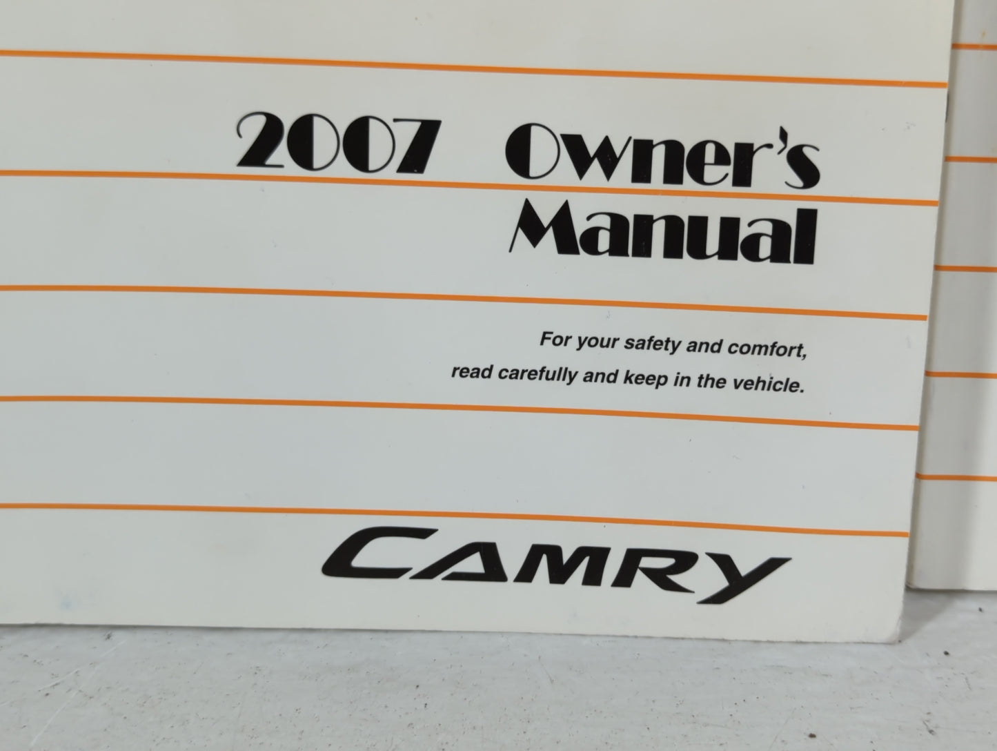 2007 Toyota Camry Owners Manual Book Guide P/N:01999-33740 OM33740U OEM Used Auto Parts - Oemusedautoparts1.com