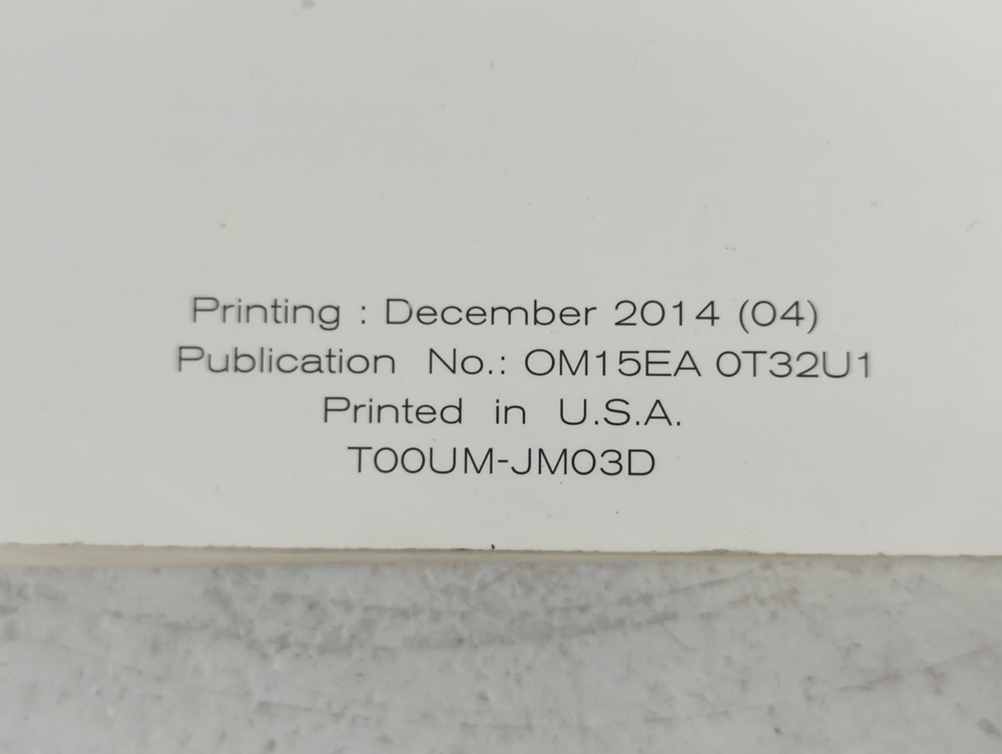 2015 Nissan Rogue Owners Manual Book Guide P/N:OM15EA 0T32U1 T00UM-JM03D OEM Used Auto Parts - Oemusedautoparts1.com