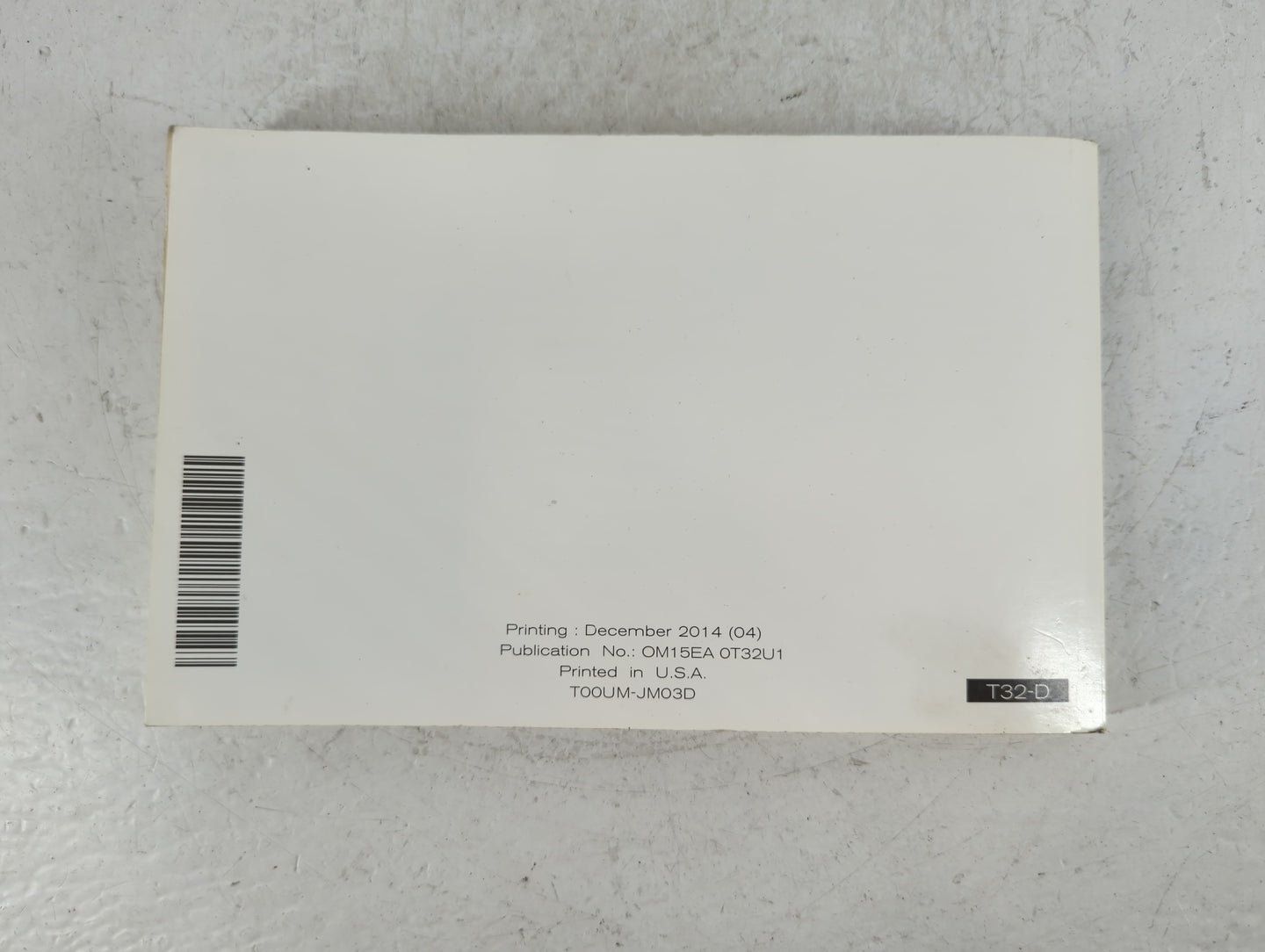 2015 Nissan Rogue Owners Manual Book Guide P/N:OM15EA 0T32U1 T00UM-JM03D OEM Used Auto Parts - Oemusedautoparts1.com