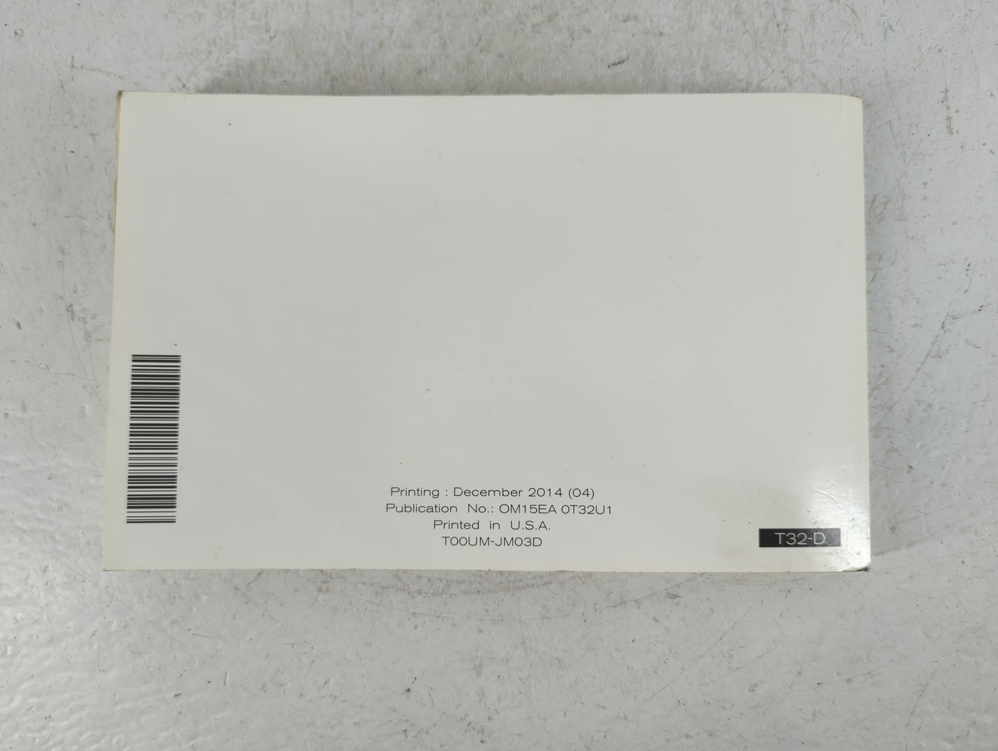 2015 Nissan Rogue Owners Manual Book Guide P/N:OM15EA 0T32U1 T00UM-JM03D OEM Used Auto Parts - Oemusedautoparts1.com