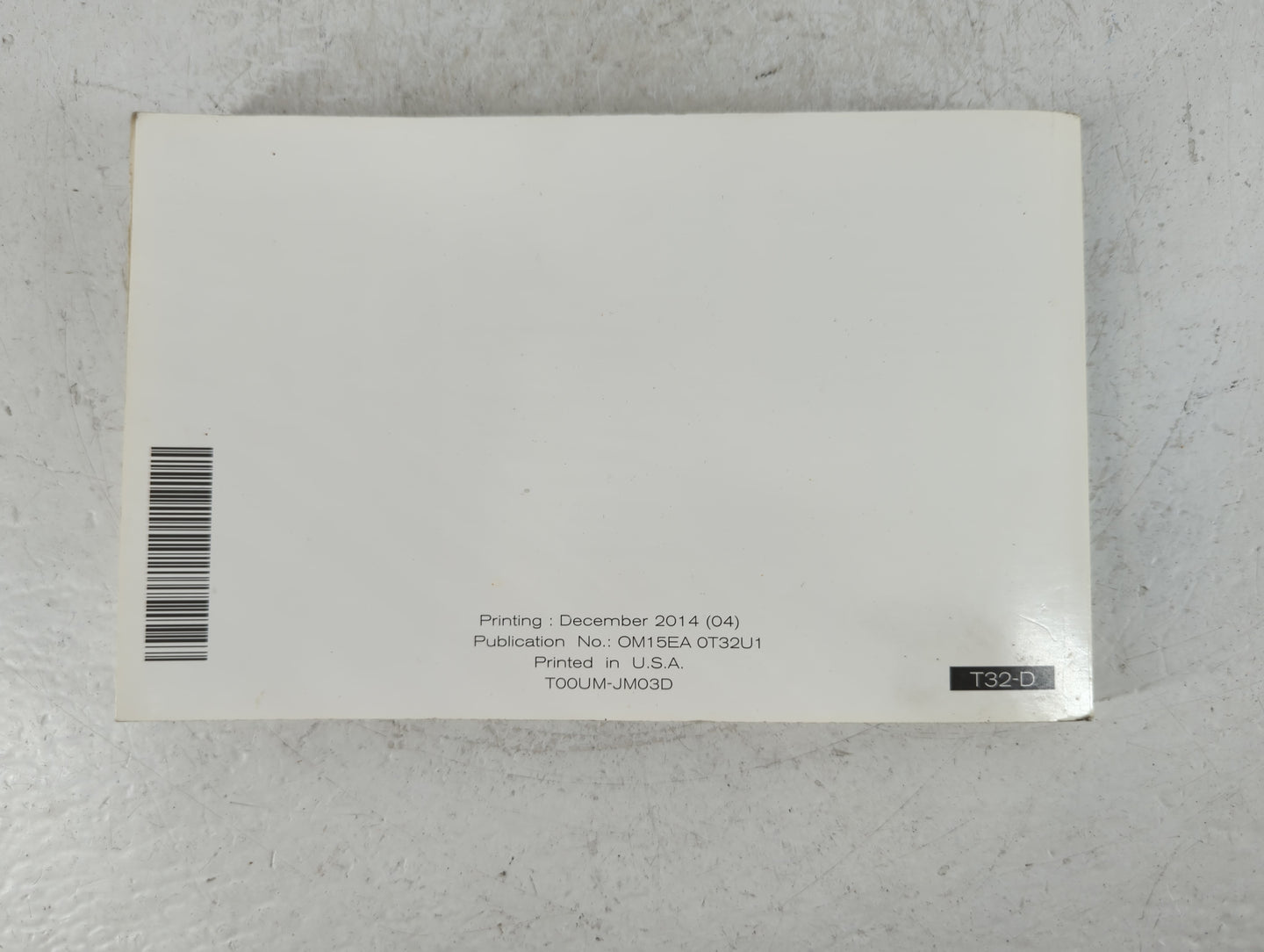 2015 Nissan Rogue Owners Manual Book Guide P/N:OM15EA 0T32U1 T00UM-JM03D OEM Used Auto Parts - Oemusedautoparts1.com