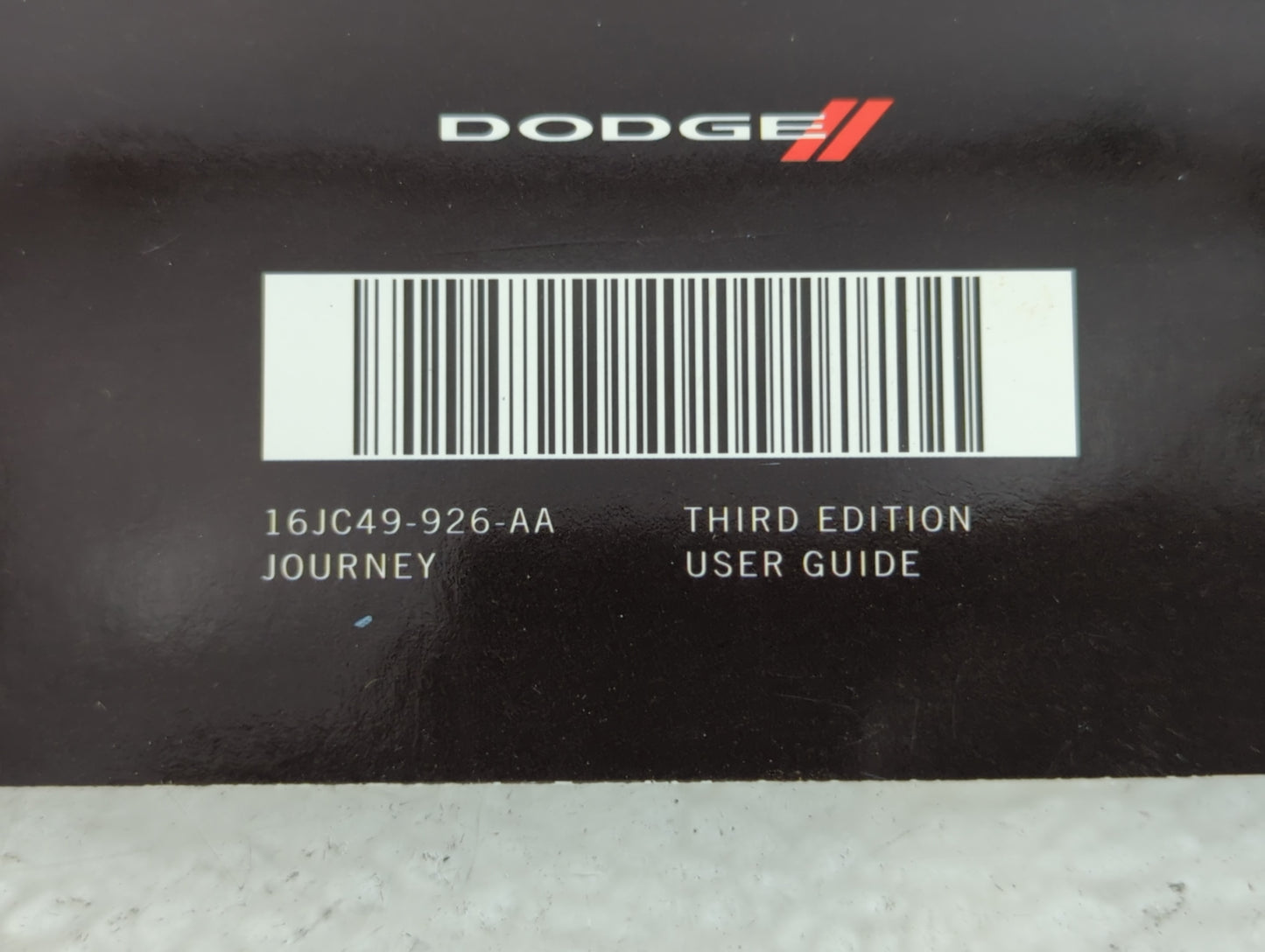 2016 Dodge Journey Owners Manual Book Guide P/N:16JC49-926-AA OEM Used Auto Parts - Oemusedautoparts1.com