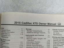 2015 Cadillac Xts Owners Manual Book Guide P/N:22940213 A OEM Used Auto Parts