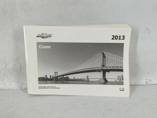 2013 Chevrolet Cruze Owners Manual Book Guide P/N:22771025 A OEM Used Auto Parts - Oemusedautoparts1.com
