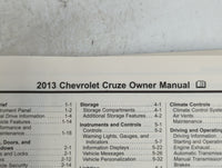 2013 Chevrolet Cruze Owners Manual Book Guide P/N:22771025 A OEM Used Auto Parts - Oemusedautoparts1.com