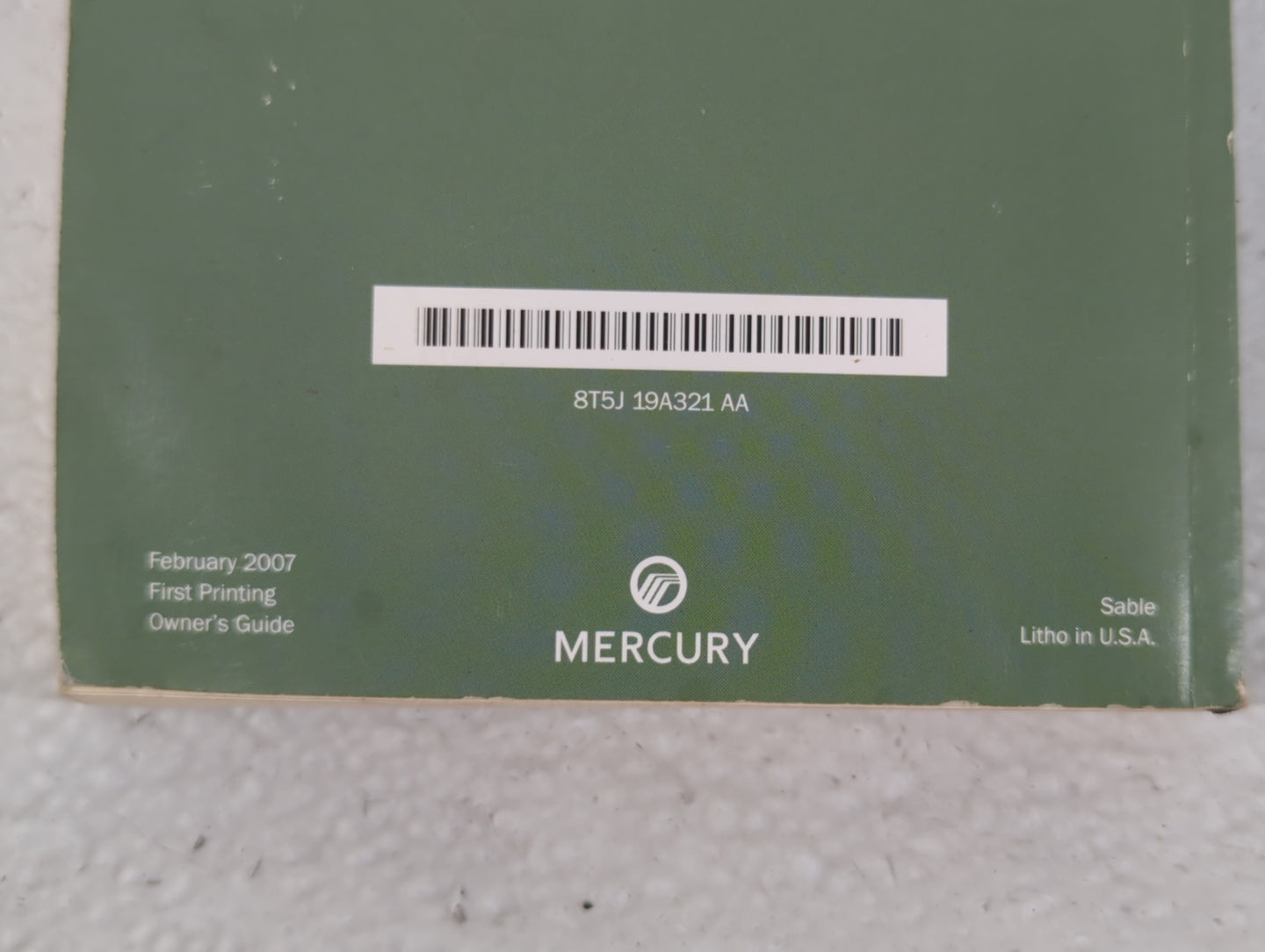 2008 Mercury Sable Owners Manual Book Guide P/N:8T5J 19A321 AA OEM Used Auto Parts - Oemusedautoparts1.com