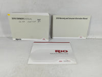 2016 Kia Rio Owners Manual Book Guide P/N:G1WO-EU59G OEM Used Auto Parts - Oemusedautoparts1.com