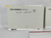 2016 Kia Rio Owners Manual Book Guide P/N:G1WO-EU59G OEM Used Auto Parts - Oemusedautoparts1.com