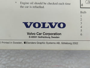 2003 Volvo S80 Owners Manual Book Guide OEM Used Auto Parts