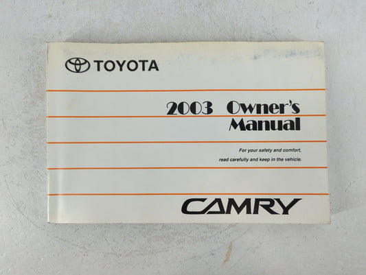 2003 Toyota Camry Owners Manual Book Guide P/N:01999-33593 OEM Used Auto Parts - Oemusedautoparts1.com