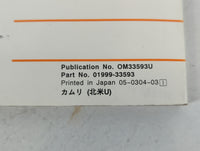 2003 Toyota Camry Owners Manual Book Guide P/N:01999-33593 OEM Used Auto Parts - Oemusedautoparts1.com