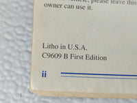 2010 Chevrolet Tahoe Owners Manual Book Guide P/N:C9609 B OEM Used Auto Parts - Oemusedautoparts1.com