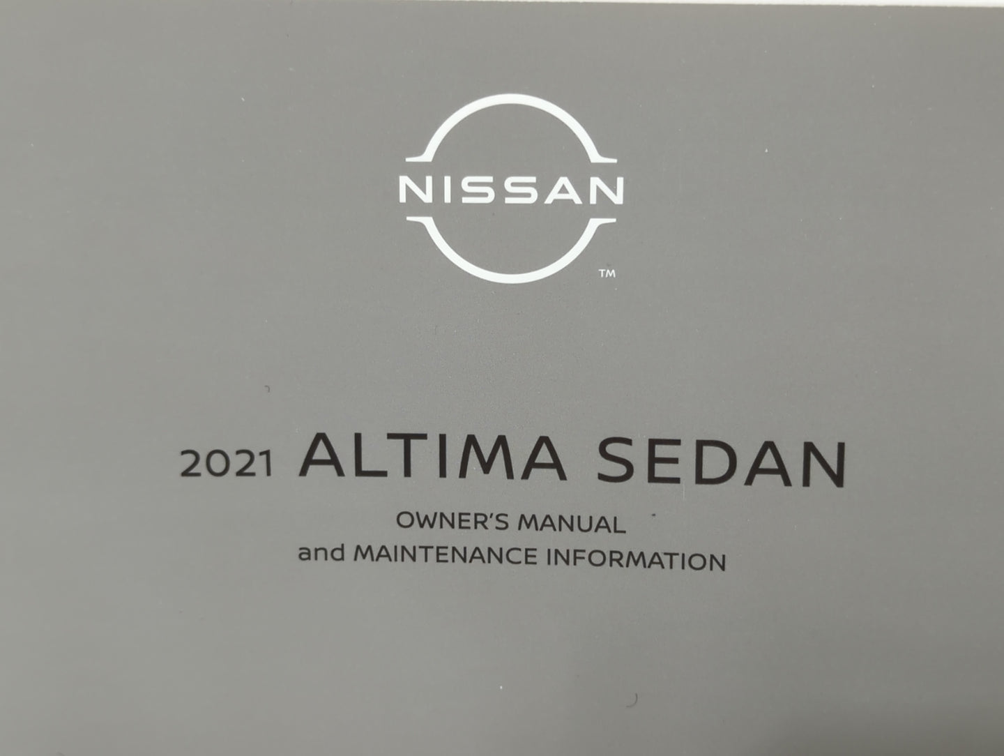 2021 Nissan Altima Owners Manual Book Guide OEM Used Auto Parts - Oemusedautoparts1.com