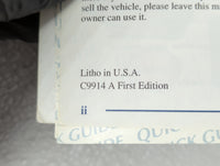 1999 Chevrolet Express 3500 Owners Manual Book Guide P/N:C9914 A OEM Used Auto Parts - Oemusedautoparts1.com