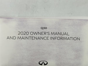 2020 Infiniti Q60 Owners Manual Book Guide OEM Used Auto Parts