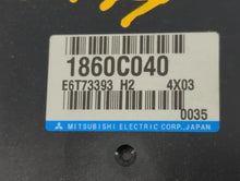 2013-2015 Mitsubishi Lancer PCM Engine Control Computer ECU ECM PCU OEM P/N:E6T73393 1860C040 Fits Fits 2013 2014 2015 OEM Used Auto Parts