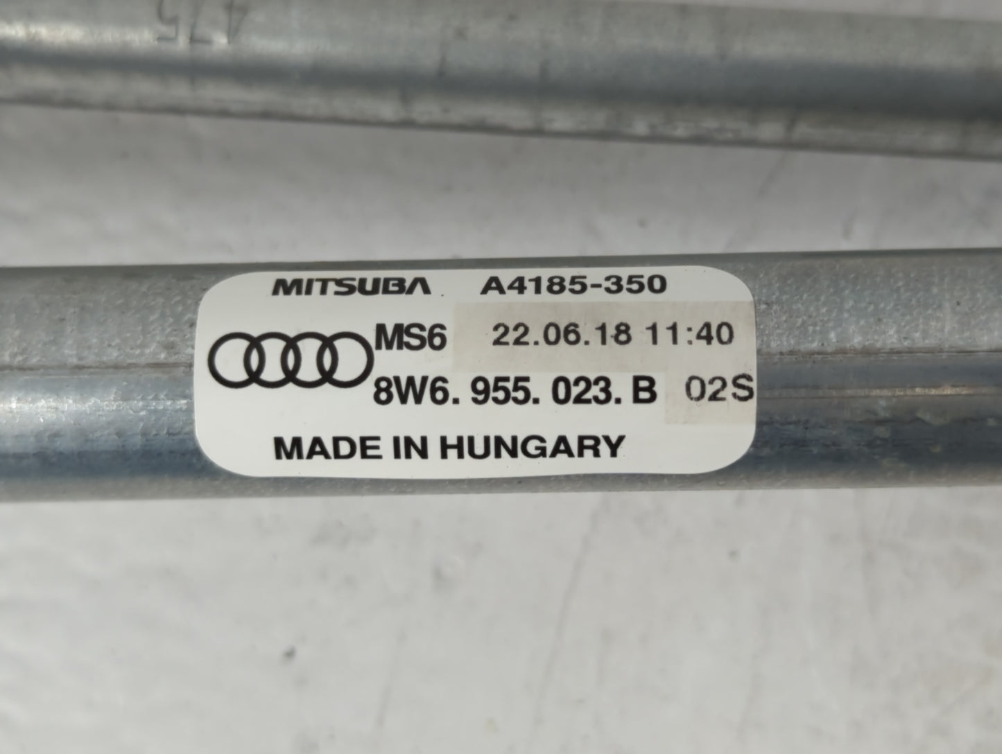 2018 Audi S5 Front Windshield Wiper Motor P/N:8W6.955.23.B A4185-350 Fits OEM Used Auto Parts - Oemusedautoparts1.com